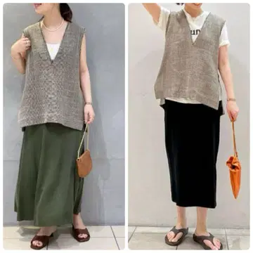 Spic&Span 리넨 트위드 베스트 최근 모델