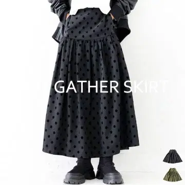 antiqua 안티카 patterntorso 플로키 도트 개더 스커트