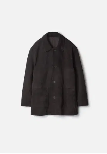 ssstein 스웨이드 가죽 카 자켓 다크 브라운