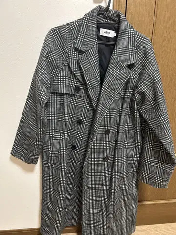 AZUL by MOUSSY 체크 무늬 롱 코트 S 사이즈