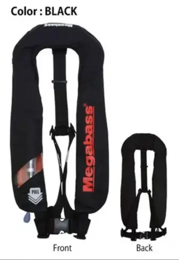 [ 중고 ] Megabass 구명 조끼 블랙