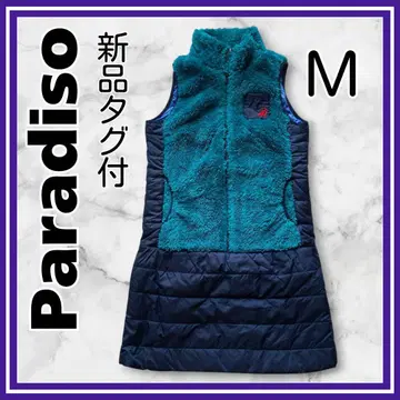 택 포함 새상품 Paradiso 플리스 충전솜 원피스 네이비 그린 M