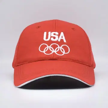 TEAM USA 올림픽 미국 자수 캡 구제 의류 레드
