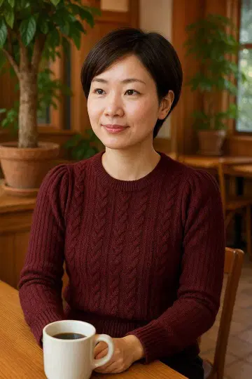 랄프 로렌 스포츠 울 토끼 혼방 케이블 니트 다크 와인색 S