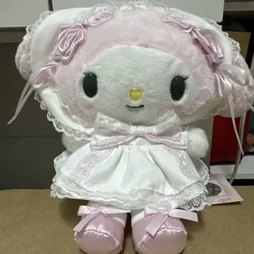 마이멜로디 봉제 인형 화이트 프릴 디자인 산리오 새상품