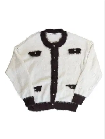bicolor shaggy knit