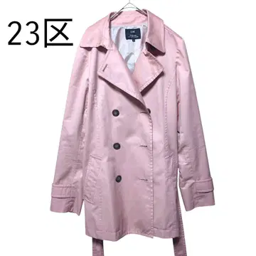 새상품급 23구 트렌치코트 벨트 포함 핑크 38사이즈