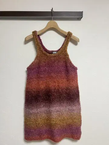 [ 레어 ] kutir 니트 원피스 그라데이션 컬러 Free size