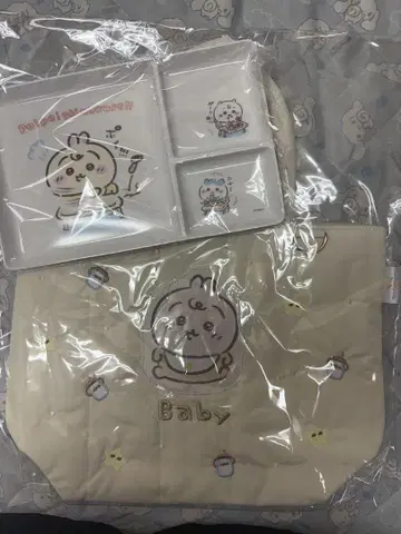 치이카와 Baby 토트백 멜라민 플레이트 토끼