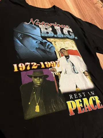 the notorious B.I.G. 티셔츠 L 사이즈 블랙