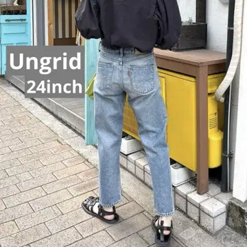 [ Ungrid ] 테이퍼드 데님 24inch 블루