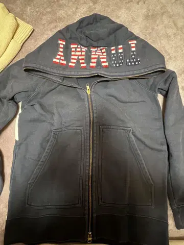 TOMMY 풀 집업 후드티 별 패턴