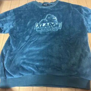 XLARGE 초레어 엑스라지 퍼 맨투맨 L 복슬복슬 그린