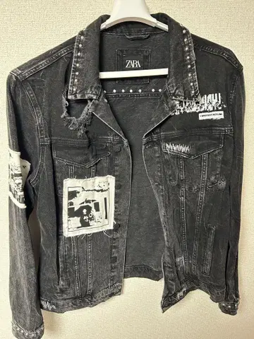 ZARA 블랙 데님 자켓
