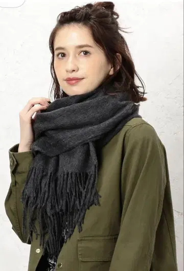 유나이티드 애로우즈 그린 라벨 릴랙싱 빨간색 머플러 울