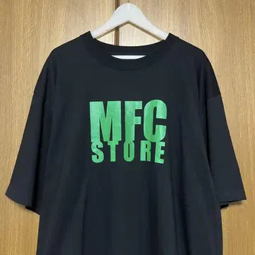 MFC STORE 로고T셔츠 XXL 블랙 그린 로고 오버 사이즈