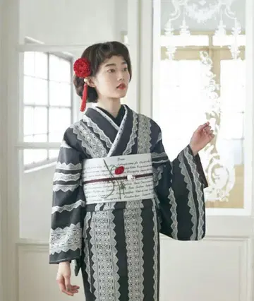 후리후 이로하 레이스 이중 기모노 코몬 기모노 품절