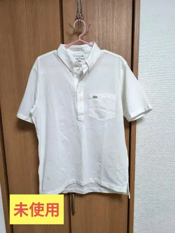 LACOSTE 화이트 피케 셔츠 US M
