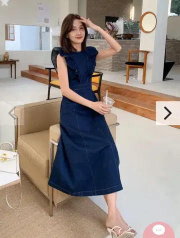벌스데이 바쉬 데님 원피스