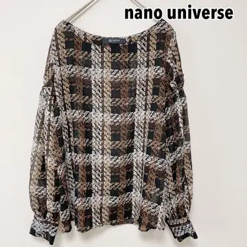 nano universe 나노 유니버스 올 패턴 긴팔 블라우스