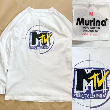 90s 미국제 MTV 긴팔 티셔츠 MADE IN USA 기업 상품