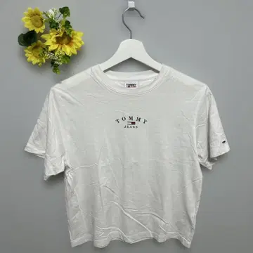 [ TOMMY JEANS ] T셔츠 반팔 얇은 소재 화이트 심플