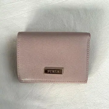 FURLA 핑크 3단 폴더형 지갑 훌라 미니 지갑