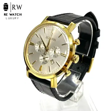 R7-3341 Bulova 97B155 크로노그래프 손목시계 골드