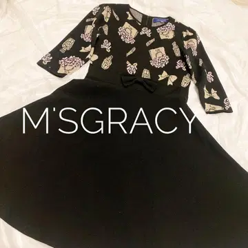 M'sGRACY 엠즈 그레이시 롱 기장 원피스 니트 아이콘 패턴