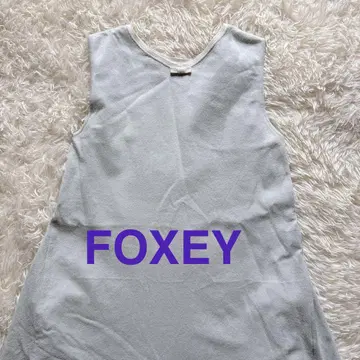 FOXEY 슬리브리스 무릎 기장 원피스 라이트 블루