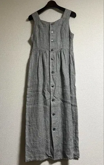 fig LONDON 피그런던 린넨 체크 원피스