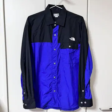 THE NORTH FACE 박스 셔츠 M 블랙/보라색