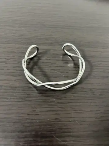 실버 와이어 팔찌