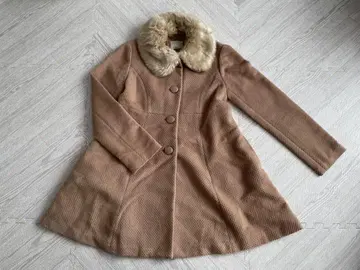 OLIVE des OLIVE 퍼 코트 브라운