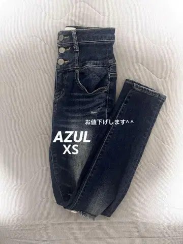 [ XS ] AZULbymoussy 데미지 스키니 청바지