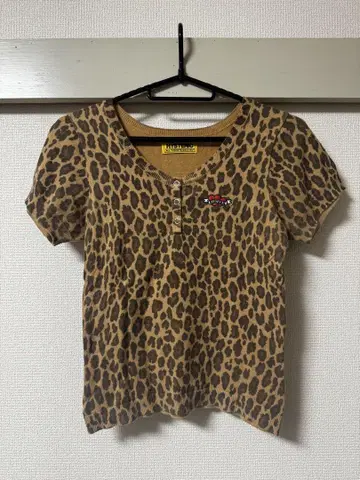 HYSTERIC GLAMOUR 레오파드 무늬 반팔 티셔츠