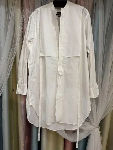 MAISON SPECIAL 화이트 셔츠 튜닉 긴팔