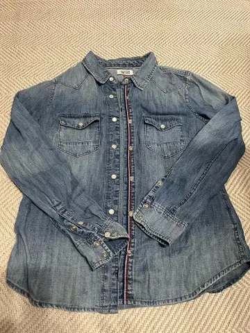 타미힐피거 XS 데님 셔츠 긴팔