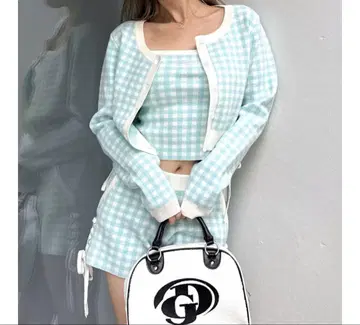 GYDA 사이드 레이스업 앙상블 니트 & 숏팬츠