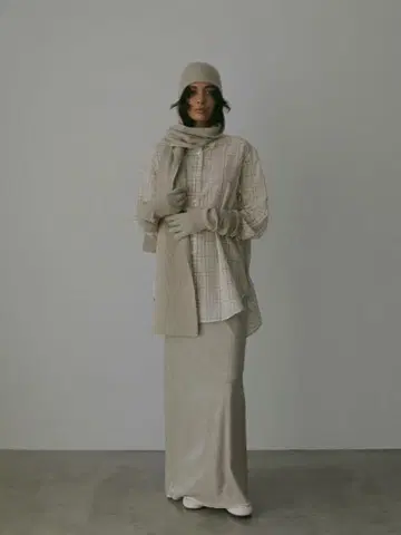 ETRE TOKYO I라인 벨로아 스커트