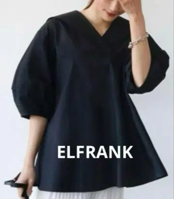 새상품급 ELFRANK 볼륨 슬리브 세일러 카라 튜닉 블라우스