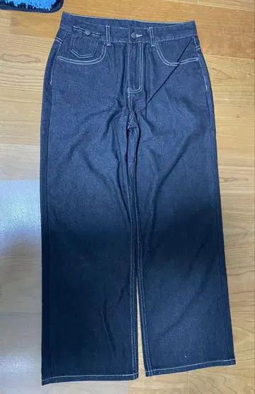 새상품급 다크 데님 와이드 팬츠