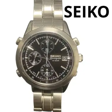SEIKO 크로노그래프 손목시계 10BAR 작동 미확인