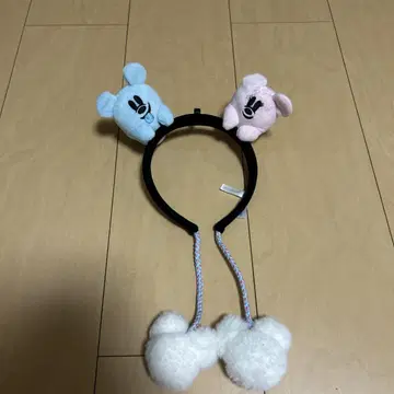 미키 미니 귀달린 머리띠