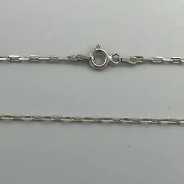ITALY 실버925 4면 컷 팥 체인 약 40cm