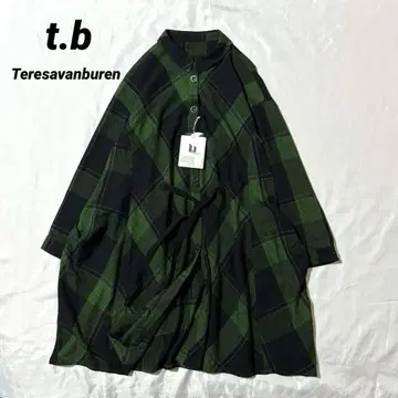 미사용 t.b 센소유니코 이탈리아제 패브릭 롱 셔츠 가디건