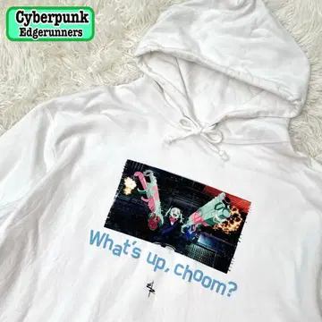 사이버펑크 엣지러너 풀오버 후드티 레베카 XL 화이트