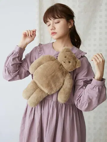 merry jenny teddy 웨스트 파우치 곰 곰 복슬복슬 보아