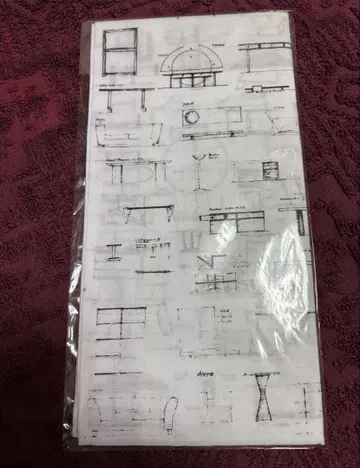 CONRAN 가구 스케치 코튼 손수건 약 50cm x 70cm