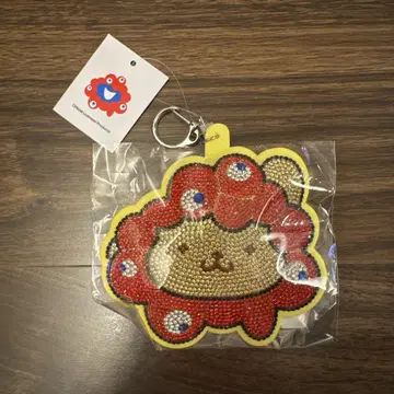 오사카 만박 산리오 폼폼푸딩 미야쿠미야쿠 키라키라 가죽 키링